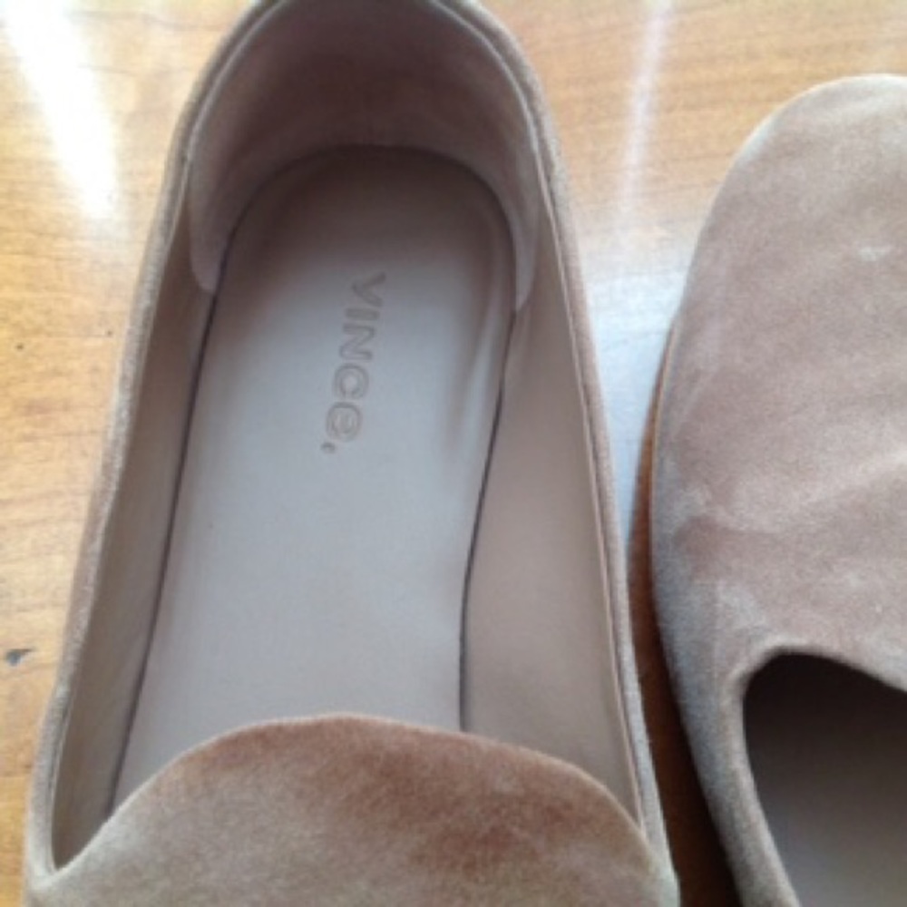 Ballet Flats Vince Women’s Suede Loafers Shoes - Picture 3 of 5
